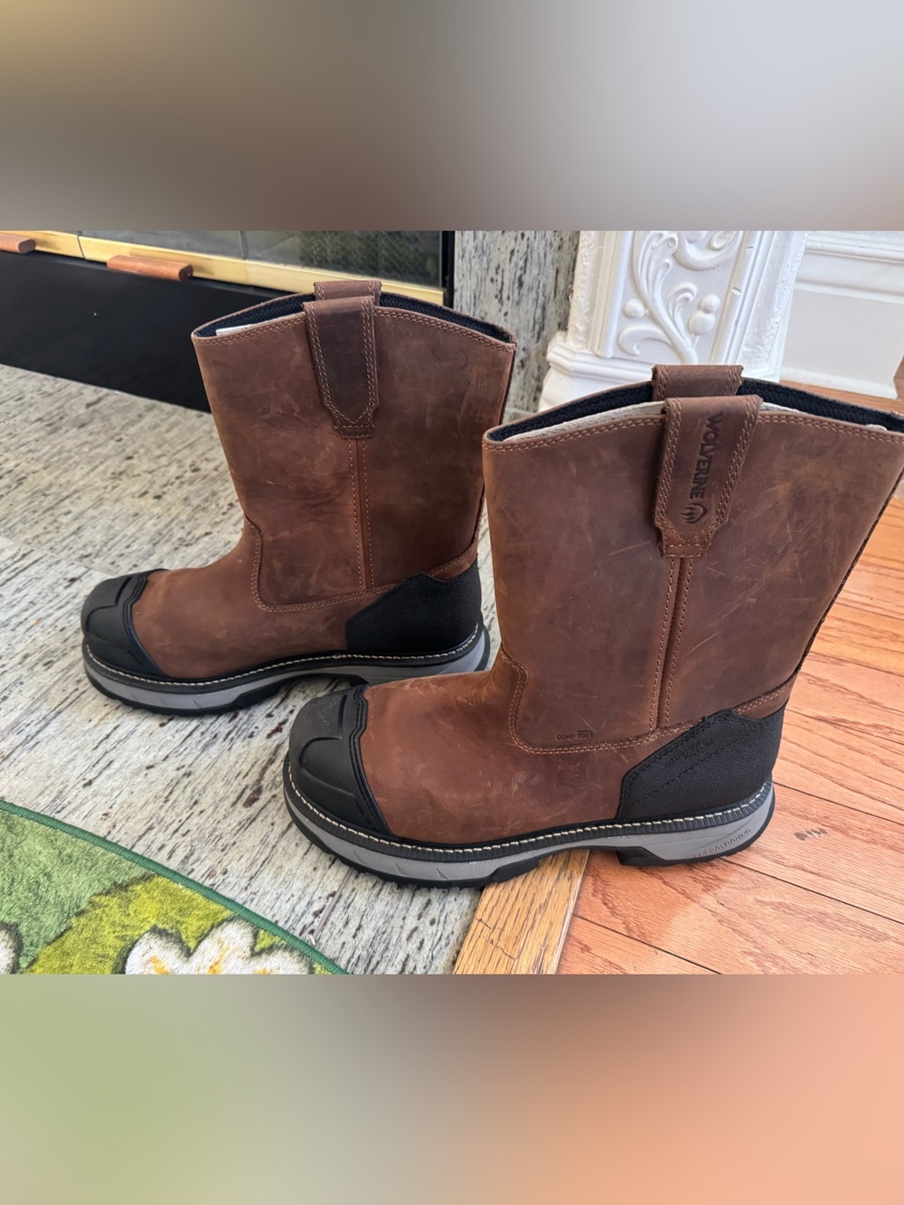 Wolverine Brown Leather Work Boots